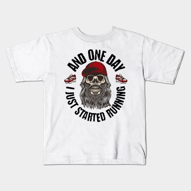 One day I started running Kids T-Shirt by REVEREE ART